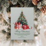 Watercolor Christmas Tree Non Photo Christmas Card シーズンカード<br><div class="desc">Spread holiday cheer with this elegant watercolor Christmas tree, non-photo Christmas Card. This beautifully simple Holiday card is the perfect way to send your season's greetings. Easily to personalize the greeting and edit the fonts to your liking. This whimsical custom Christmas card is charming way to remind your friends and...</div>