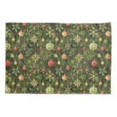 Watercolor Christmas tree ornament 枕カバー (裏面)