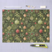  Watercolor  Christmas tree ornament 薄葉紙 (クラフト)