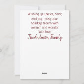 Watercolor Christmas Tree with Red Bow  シーズンカード (裏面)