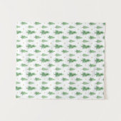 Watercolor Christmas Trees Seamless Pattern タペストリー (正面(横))