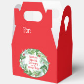 Watercolor Christmas Wreath Santa North Pole  フェイバーボックス (見開き)