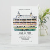 Watercolor Churchill Downs Twin Spires Kentucky De 招待状 (スタンド正面)