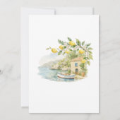 Watercolor ciao bambino lemons baby shower 招待状 (裏面)