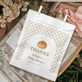 Watercolor Cinnamon Bun In The Oven Baby Shower フェイバーバッグ