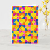 Watercolor Circles Otanjoubi Omedeto Birthday Card カード (黄色い花)