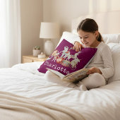 Watercolor Circus Animals Juggling Elephant Design クッション