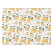 Watercolor Citrus & Blueberry Pattern テーブルクロス (正面(横))