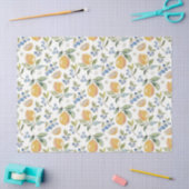 Watercolor Citrus & Blueberry Pattern 薄葉紙 (クラフト)