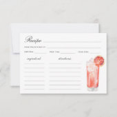 Watercolor citrus cocktail Bridal shower (正面)