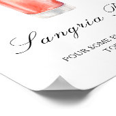 Watercolor citrus cocktail - sangria bar ポスター (角)