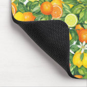 Watercolor Citrus Garden Mouse Pad マウスパッド (コーナー)