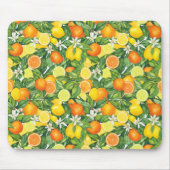 Watercolor Citrus Garden Mouse Pad マウスパッド (正面)