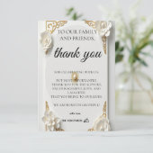 Watercolor classic gold luxury Flat Thank サンキューカード (スタンド正面)