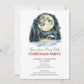 Watercolor Classic Holiday Scene Christmas Invite 招待状 (正面)