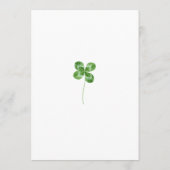 Watercolor Clover Meadow Baby Shower 招待状 (裏面)