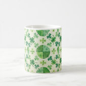 Watercolor Clover Mug – Green Shamrock St. Patrick コーヒーマグカップ (中央)
