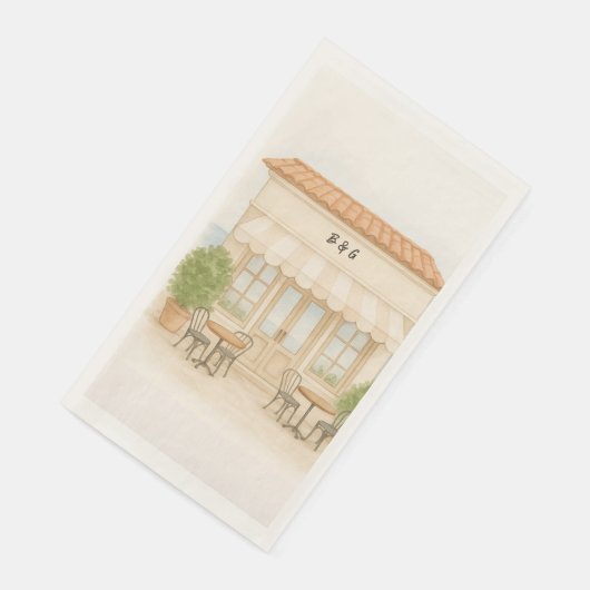 watercolor coastal mediterranean ocean wedding  (コーナー)