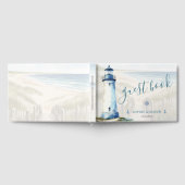 Watercolor Coastal New England Wedding ゲストブック (全面)