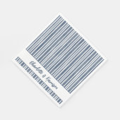 Watercolor Coastal Seascape Blue Striped Wedding  スタンダードランチョンナプキン (角)