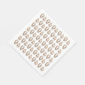 Watercolor Coastal Seascape Wedding  スタンダードランチョンナプキン (角)