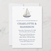 Watercolor Coastal Seascape Wedding 招待状 (正面)