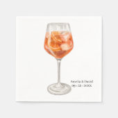 Watercolor Cocktail スタンダードカクテルナプキン (正面)