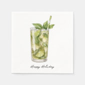 Watercolor Cocktail スタンダードカクテルナプキン (正面)