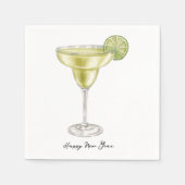 Watercolor Cocktail スタンダードカクテルナプキン (正面)