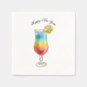 Watercolor Cocktail スタンダードカクテルナプキン (正面)