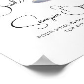 Watercolor Cocktail Bridal shower Sangria bar ポスター (角)