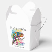 Watercolor Colorful Chameleon Birthday Party フェイバーボックス (オープン)