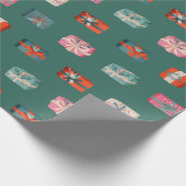 Watercolor Colorful Gifts Pattern Cute ラッピングペーパー (角)