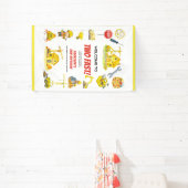 Watercolor Construction 2nd Birthday Party  横断幕 (インサイチュ)