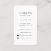 Watercolor cookie Bakery  business card 名刺 (裏面)