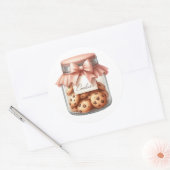Watercolor Cookie Jar Sticker – Cozy Winter  ラウンドシール (封筒)