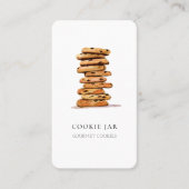 Watercolor cookie with social media Bakery 名刺 (正面)