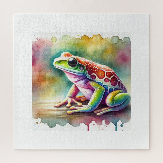 Watercolor Coqu Frog 140724AREF115 - Watercolor ジグソーパズル (縦)