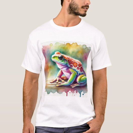 Watercolor Coqu Frog 140724AREF115 - Watercolor Tシャツ (正面)