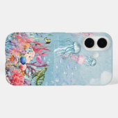 Watercolor coral ocean Case-Mate iPhoneケース (裏面 (横))