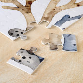 Watercolor Coral Reef Pattern ジグソーパズル (側面)