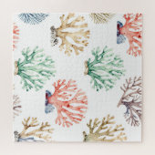 Watercolor Coral Reef Pattern ジグソーパズル (横)