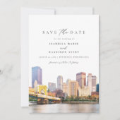 Watercolor Corfu Greece Kerkyra日付の保存 招待状 (正面)