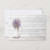 Watercolor Cotton Lavender Country Wedding RSVP Ca (裏面)