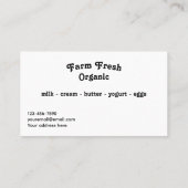 Watercolor Country Barn Scene 名刺 (裏面)