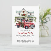 Watercolor Country Holiday Christmas Open House  招待状 (スタンド正面)