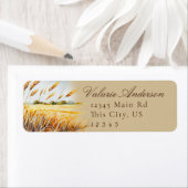 Watercolor Country Wheat Field script ラベル (インサイチュ)
