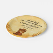 Watercolor Cowboy Baby Shower Boy ペーパープレート (アングル)