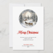 Watercolor Cozy Holiday Scene Greeting Card シーズンカード (正面)