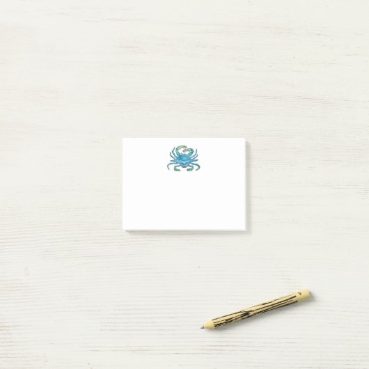 Watercolor crab post-it ポストイット (デスク上)